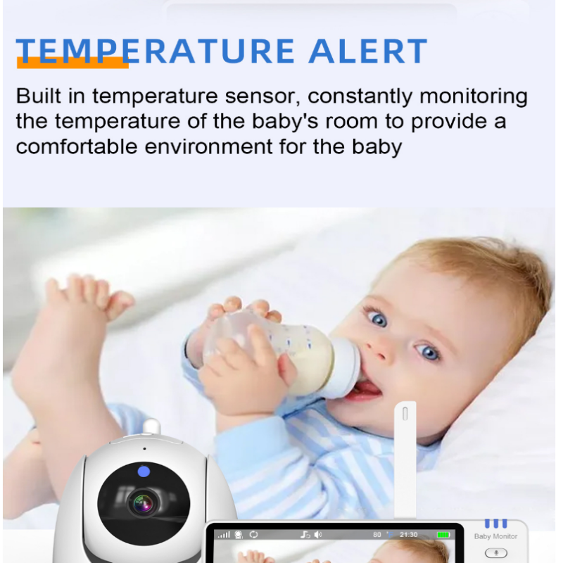 Baby Products Video - 5-дюймовый беспроводной видеоняня с поворотным экраном,