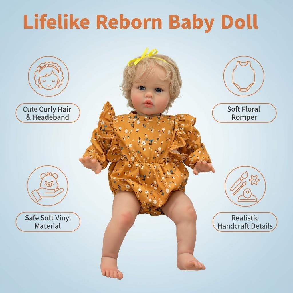 Baby Products For Skin - Коллекционная кукла-реборн Элли, 60 см, реалистичная