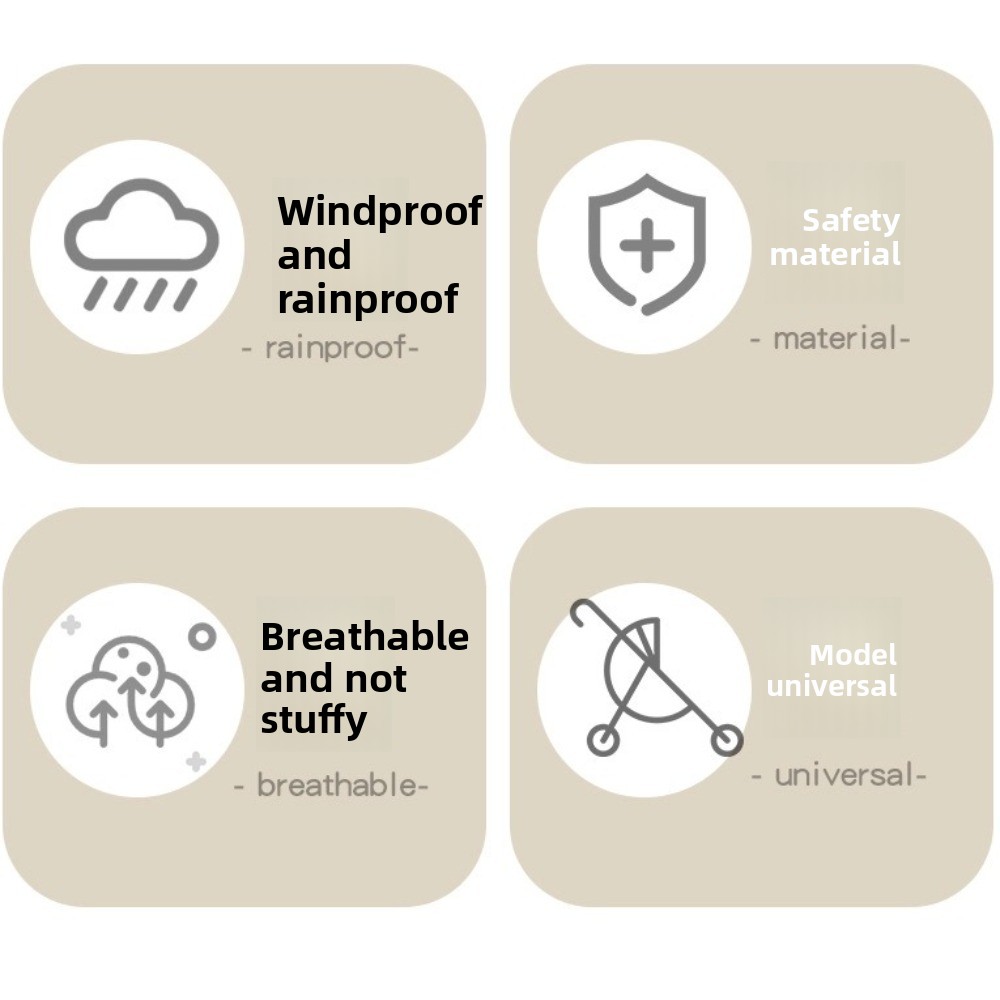 Stroller Rain Cover - Прозрачные детские коляски, непромокаемый чехол, водонепроницаемый
