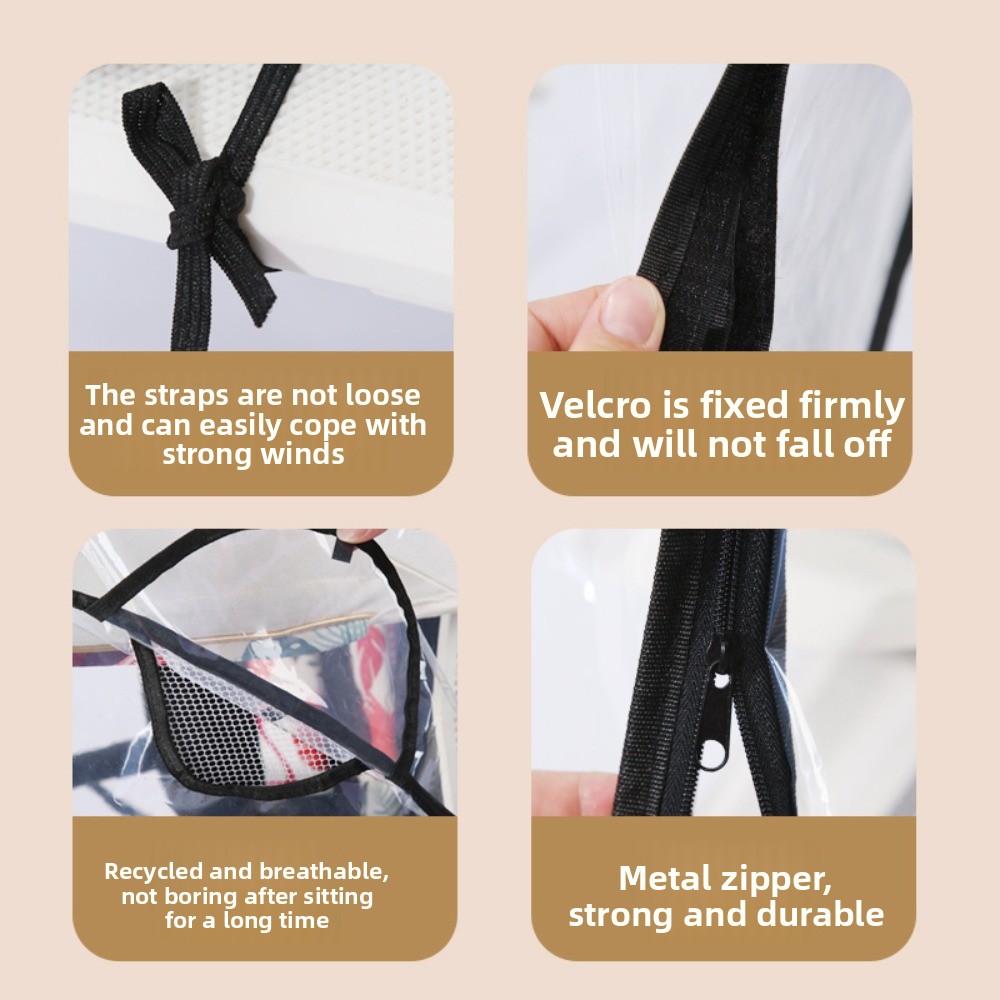 Stroller Rain Cover - Прозрачные детские коляски, непромокаемый чехол, ветрозащитный,