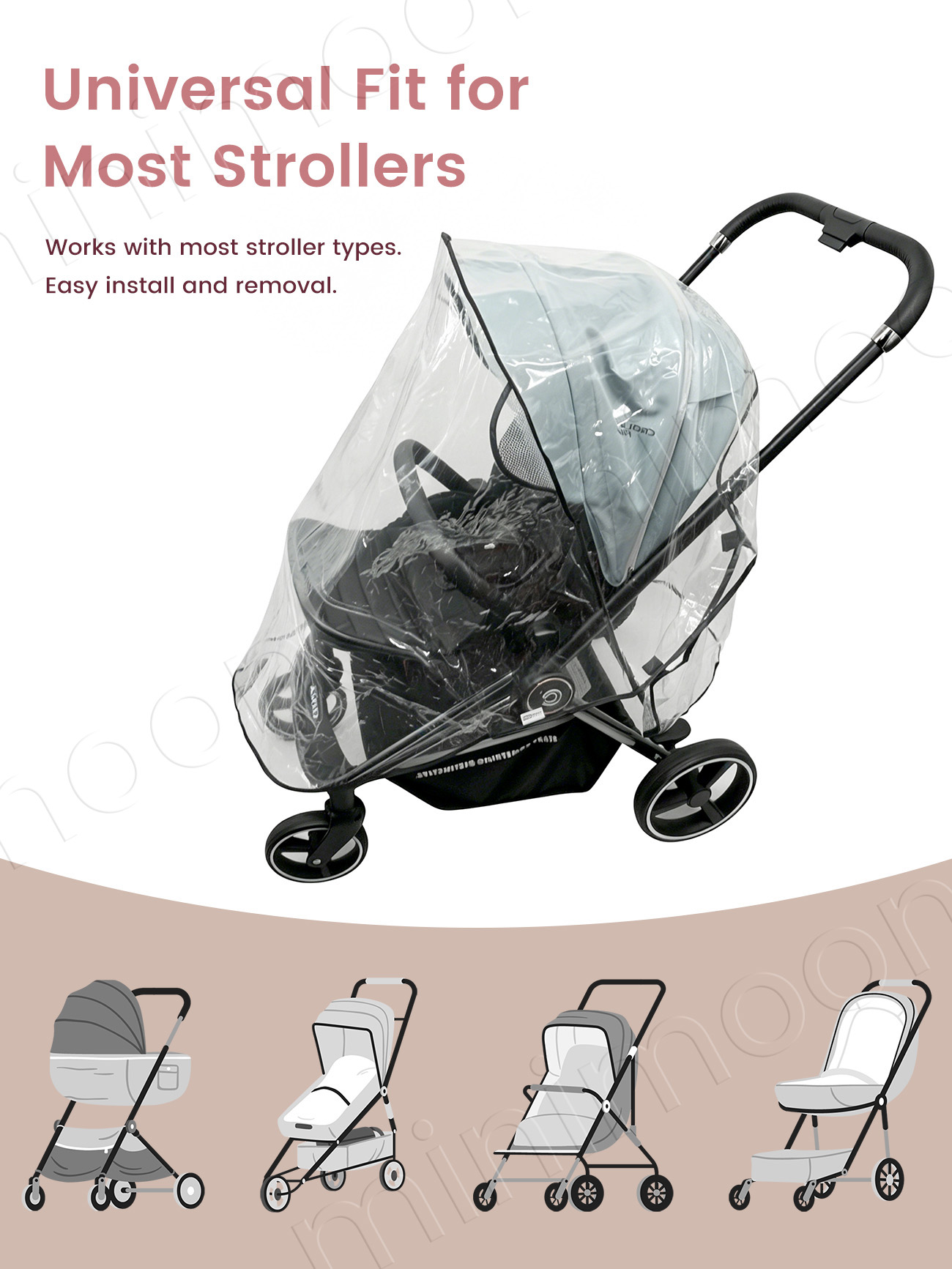 Универсальный водонепроницаемы – обзор и цена Stroller Rain Cover
