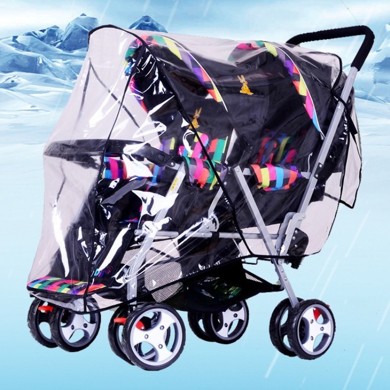 Двухместная коляска для близне – обзор и цена Stroller Rain Cover