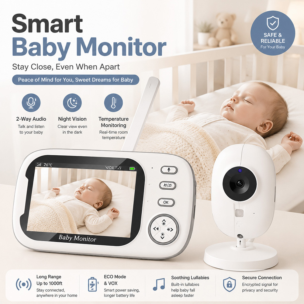 Видеоняня 3,5 дюйма с камерой  – обзор и цена Baby Products Video